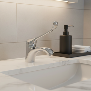 Watermark Wels Robinet d'hygiène basse pression RV Farmhouse Robinet d'évier de lavabo à poignée unique avec levier long - Product Image 5