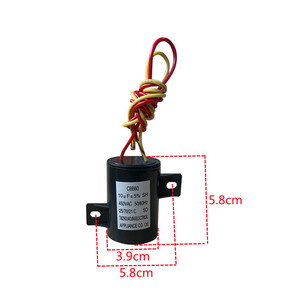 Condensateur de démarrage Aucma Cbb60 10µF 450VAC 50/60Hz pour pièces de moteur de machine à laver avec trous fixes - Product Image 1