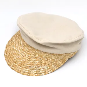 D Bulk New Fashion Sun Hat Autumn And Winter Wheat And Cotton Linen Joint Sun-protective Visor Hat For Unisex