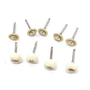 Dental polishing wheel with handle, plush handle, and palm fiber wheel for denture care. - Product Image 3