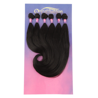 OrientFashion 6pcs Satu Paket Rambut Campuran Manusia Murah Berkualitas Tinggi Premium Blend Hair Synthetic