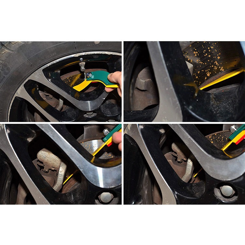 Набір щупів для вимірювання гальмівних колодок, 8 щупів, колірне кодування, метрична та дюймова шкала