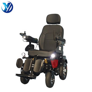 Fauteuil roulant électrique tout-terrain avec batterie pour personnes à mobilité réduite, fonction inclinable, assistance à la marche, stabilité accrue - Product Image 3