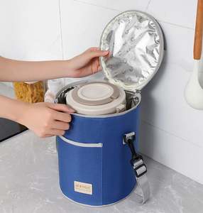 Sac à lunch isotherme portable et durable avec conception en feuille d'aluminium comprenant un sac à glace pour le pique-nique, le seau à riz et le sac isotherme - Product Image 5