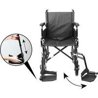 Silla de Ruedas Plegable para Personas Mayores (Ancho del Asiento 15", 16", 17", 18", 19", 20"), Sillas de Ruedas Manuales para Adultos Mayores PEPE P10033