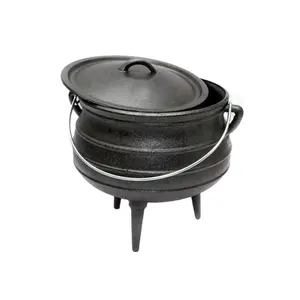 Manufacture Price Good Quality Cast iron South Africa Three Legged Stew Potjie Pot