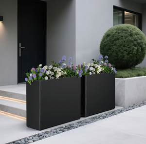 Jardinière rectangulaire en métal personnalisée, pots rectangulaires en acier, jardinière moderne, logo personnalisé, jardinière rectangulaire en métal - Product Image 5