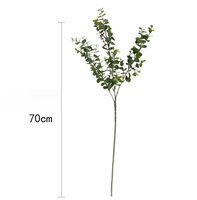 Rangkaian Bunga Daun Eucalyptus Artifisial Modern Grosir, Daun Uang, Sentuhan Asli 3 Cabang Plastik untuk Paskah dan Thanksgiving