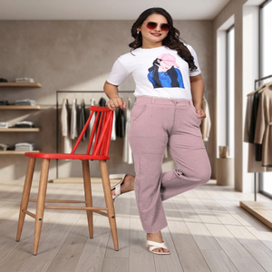 Pantalones de Pierna Recta de Cintura Alta, Elegantes, Ecológicos, Transpirables, con Bolsillo, Ligeros y Elásticos, para Mujeres y Chicas, Más Vendidos - Product Image 2