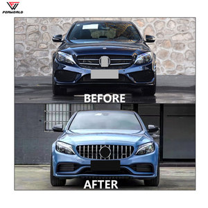 For C Class W205 15-18 AMG C63 Front Bumper Rear Bumper Hood <b>Lamp</b> Side Skirt New Clamps Manufacturing Source - Product Image 3
