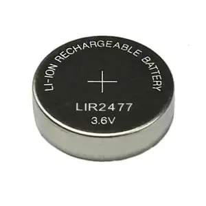 高容量CR2477 可充电电池LIR2477 3.6v锂离子纽扣电池