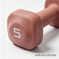 Ensemble d'haltères carrées en PVC avec logo personnalisé, 2LB 3LB 5LB, haltères non roulantes pour femmes, entraînement de force à domicile, fitness