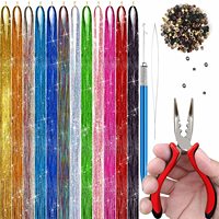 En gros en vrac 1000pcs 5mm Cheveux Tinsel Micro Lien Anneaux Silicone Doublé Perles pour Extensions de Cheveux