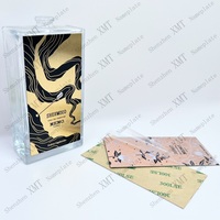 Parfum de marque privée de luxe bouteille de parfum en verre étiquettes autocollantes en métal pour bouteilles emballage personnalisé