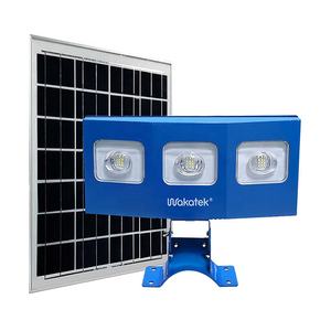 WAKATEK Lumière d'inondation solaire alimentée par Solor Chemin de terre rechargeable 200W 300w Led Street grandes lumières solaires d'extérieur - Product Image 1