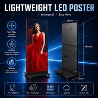 Afficheur LED Totem Extérieur P2.5 Pliable, Signalisation Numérique 5000 Nits, Contrôle WiFi USB pour Restaurants Drive-Thru et Services Rapides