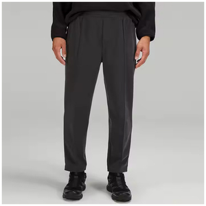 กางเกงลำลองทรงสกินนี่ผ้ายืดสำหรับผู้ชายผ้าลินินระบายอากาศพร้อมหัวเข่าเสริมสำหรับแฟชั่นในเมืองฤดูร้อนวันหยุดพักผ่อนชายหาด - Product Image 1