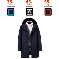 Veste longue chauffante pour hommes, vêtements d'extérieur, tendance, nouveau Style, vente en gros, manteau d'hiver
