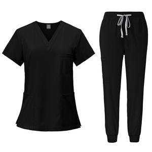 Blusa Médica con Cuello <span class=keywords><strong>en</strong></span> V para Mujer, Corte Clásico, 3 Bolsillos, Alto Rendimiento, Fácil Cuidado, Uniforme <span class=keywords><strong>de</strong></span> Trabajo <span class=keywords><strong>de</strong></span> Manga Corta para Doctora - Product Image 4