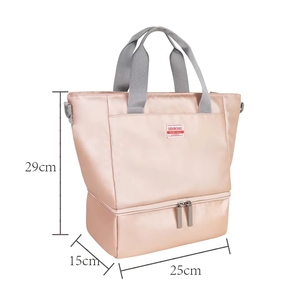Mochila de maternidad para mamá y bebé, poliéster duradero con cierre de cremallera, aislamiento térmico, características multifuncionales, bolsa térmica. - Product Image 2