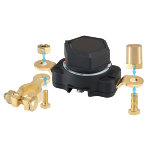 Heavy Duty Bạc mạ đồng Pin chuyển đổi ngắt kết nối isolator với điện áp hiển thị pin thiết bị đầu cuối cho ô tô RV xe - Product Image 5