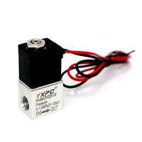 Câble 2V025-08 24VDC, électrovanne pneumatique à action directe 2 voies NPT1/4 12VDC pour compresseur d'air, mini électrovanne