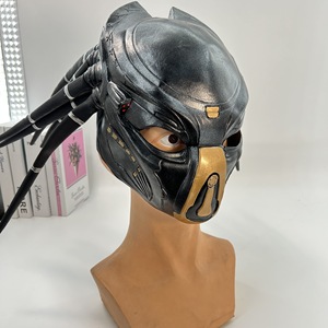 <span class=keywords><strong>Máscara</strong></span> y Casco de Guerrero de Hierro con Temática de <span class=keywords><strong>Depredador</strong></span> para Halloween, Accesorios de Disfraz, Material de Látex - Product Image 2