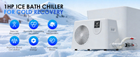 Machine à glaçons automatique Icegalax 1Hp Wi-Fi pour usage commercial 37 ° F-104 ° Équipement de refroidissement pour bain froid F Cold Plunge Tub