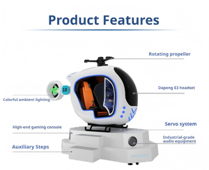 Simulador de Helicóptero y Avión 9D VR para <span class=keywords><strong>PC</strong></span>, Dispositivos de Parque de Atracciones Comercial Interior, Operado con Monedas, de Acero, para Centros Comerciales y Aeropuertos - Product Image 2