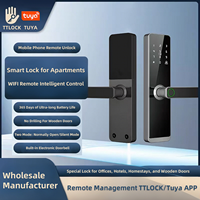 Cerradura Inteligente para el Hogar, Cerradura Digital de Aleación de Aluminio con Control Remoto por Aplicación Tuya TTLock, Huella Dactilar, Contraseña y Llave