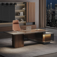 Bureau de direction haut de gamme, design moderne et luxueux en bois, modulaire, avec chaise assortie pour les directeurs du conseil d'administration