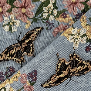 Farfalla fiore Jacquard tessuto pastorale per la casa tessile per cuscino <span class=keywords><strong>di</strong></span> lancio per abbigliamento borsa da Picnic filato colorante tappezzeria - Product Image 2