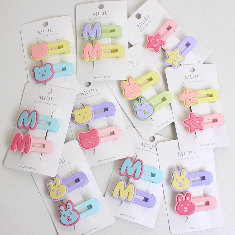 Girls Cartoon Plastic Hair Clips Cute