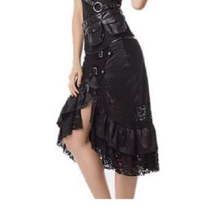Gonna Peplum da Donna con Quattro Bottoni e Spacco Autumn Rock - Product Image 3