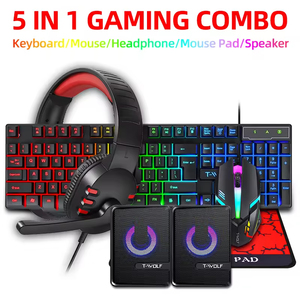 Combo de Teclado, Ratón, Altavoz, Auriculares y Alfombrilla para Ratón, Paquete de Regalo con Teclado con Luz RGB para Computadora Portátil, PC y Escritorio - Product Image 4