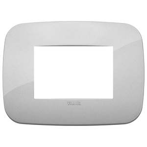 Vimar Placca Round 3M Silver 12.2x9x0.9 Cm Wall <b>Switch</b> Cover - Product Image 1