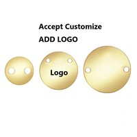 Non ternissement GF réel 14K or rempli disque rond charme lisse pour bijoux à bricoler soi-même Bracelet collier résultats accessoires fabrication