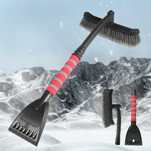Car Snow Shovel 2-In-1 Car Deicing Shovel Snow Brush Glass Snow Ice Scraper Defrosting Tools Auto Accessories