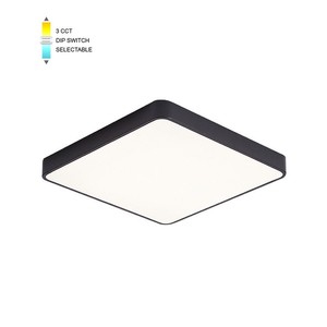 Black <b>Square</b> <b>LED</b> <b>Ceiling</b> <b>Light</b> 25W 2000lm 3CCT DIP Switch Selectable - Product Image 1