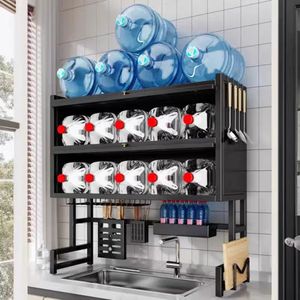 Nuevo Producto con Puerta de Armario, Escurridor Multifuncional para el Hogar, Escurridor de Doble Capa de Metal para Utensilios de Cocina - Product Image 4