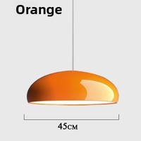 Luminaire suspendu italien moderne, style nordique, en fer, E27, minimaliste, orange, blanc chaud, pour restaurant, bar, café, bureau