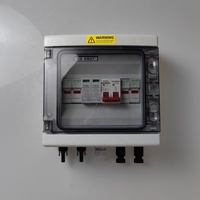 Boîtier de distribution solaire photovoltaïque DC 600V 32A 8 voies ABS avec protection contre la foudre, fusible MCB SPD 40KA IP65 pour extérieur