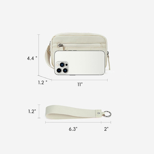 <span class=keywords><strong>กระเป๋า</strong></span>สตางค์แบบคล้องมือสำหรับผู้หญิง <span class=keywords><strong>กระเป๋า</strong></span>ไนลอนแบบเย็บลายพร้อมระบบป้องกัน RFID มีช่องซิป 3 ช่อง สำหรับใส่โทรศัพท์และของใช้สำหรับการเดินทาง - Product Image 2