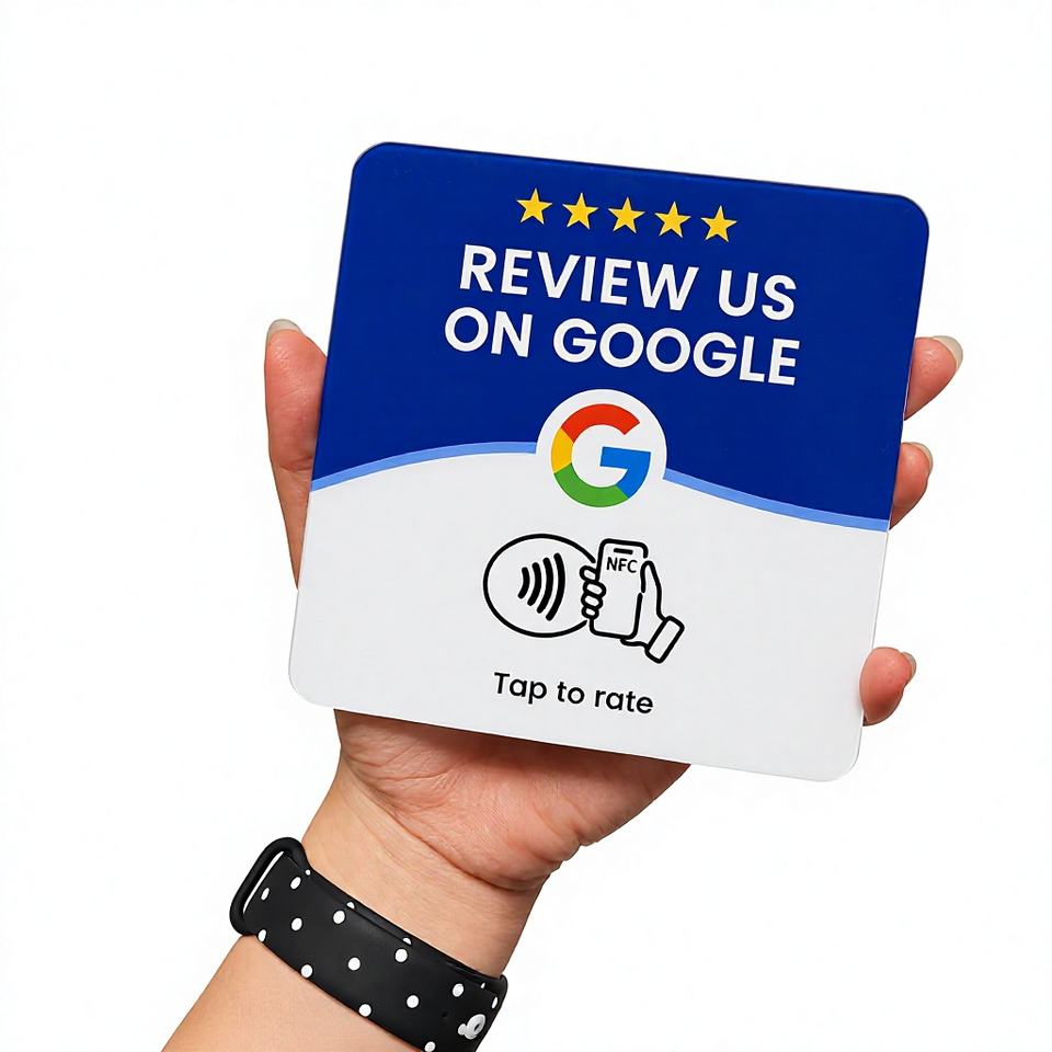 Square Pyment Sticker NFC Google Review Card Acrylic Square 100x100mm/120x120mm Non-financial ...