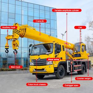 लाइट ट्रक क्रेन 16टी ट्रक क्रेन हाइड्रोलिक स्ट्रेट जिब टेलीस्कोपिक क्रेन 16 टन कीमत - Product Image 2