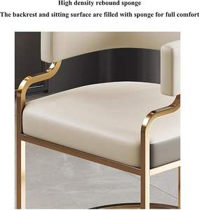 Tabouret haut de bar moderne nordique léger de luxe dossier design industriel stable pour la maison hôtel <span class=keywords><strong>cuisine</strong></span> réception réception chaise - Product Image 4