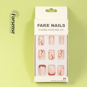 Fabricant en vrac écologique court carré presse sur les <span class=keywords><strong>ongles</strong></span> nude <span class=keywords><strong>faux</strong></span> bâton sur les <span class=keywords><strong>ongles</strong></span> à faire à la maison durable tourbillon <span class=keywords><strong>faux</strong></span> <span class=keywords><strong>ongles</strong></span> - Product Image 3