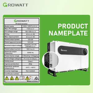 ระบบโซลาร์เซลล์ Growatt 100kw 110kw 120kw 125kw 150kw แบบสามเฟส ติดตั้งบนหลังคา พร้อมโมดูล wifi และหน้าจอแสดงผล - Product Image 1