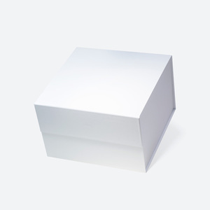 Cajas de Regalo Plegables de Cartón Rígido de Lujo Personalizadas de 28 cm, Cuadradas Medianas, Negras Profundas - Product Image 2
