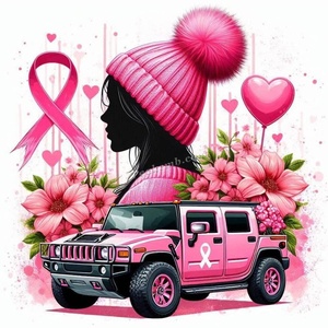 My God Is Strong Than <span class=keywords><strong>Cancer</strong></span> Battle Pink Iron-On para DTF Print Transferencia de prensa de calor Técnica Hotfix lavable para ropa - Product Image 4